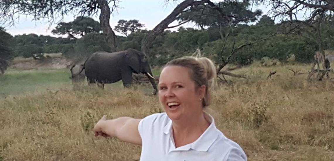 Chantal on Safari, Chobe National Park, Botswana